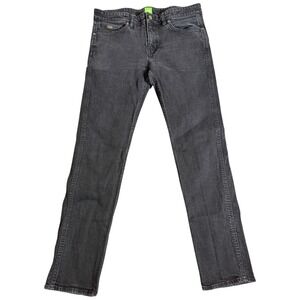 Hugo Boss 020 Delaware Men's Slim Fit Designer Jeans 34x30 Black‎ Casual Pants